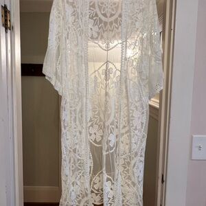 Express White Lace Cover-Up